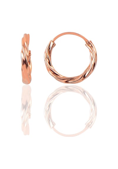 Gümüş Rose 14 Mm Mini Burgu Halka Küpe