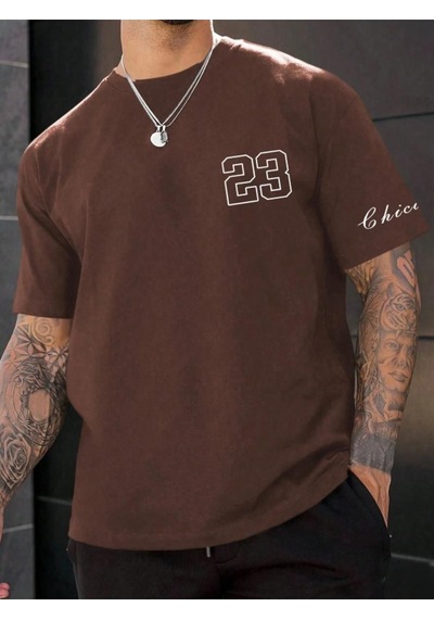 Altamira Erkek Chicago Baskılı Oversize T-shirt 001