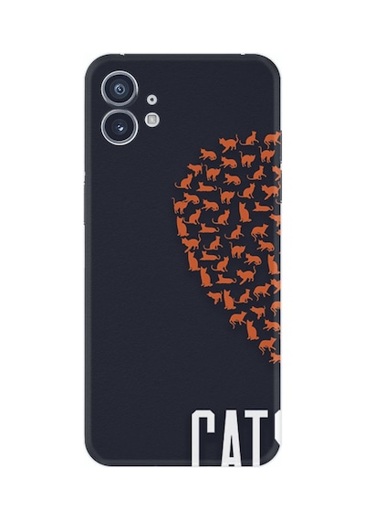 Nothing Phone 2 Kılıf Silikon Desen Özel Seri Cats 1792