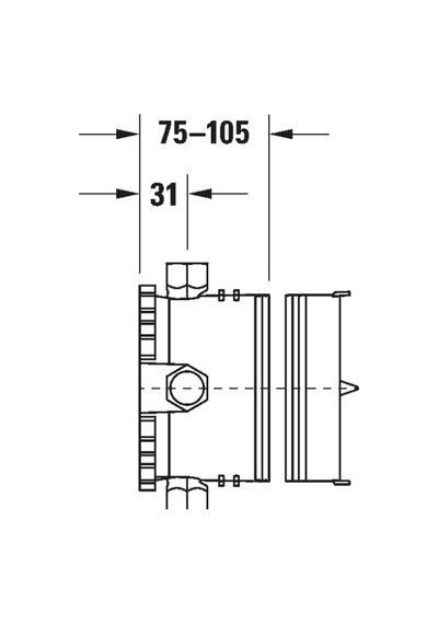 Duravit - B.1 Ankastre Duş Bataryası Sıva Altı Grubu - Gk0900000- Krom