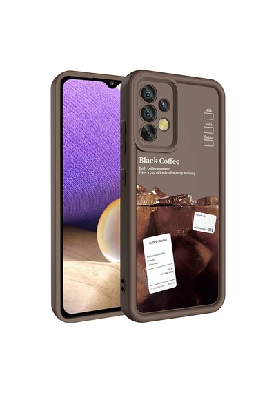 Galaxy A32 4g Kılıf Kamera Korumalı Baskılı Arka Yüzey Zore Klas Kapak Siyah