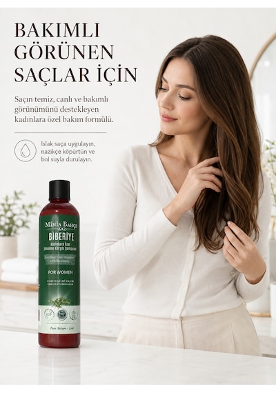 Biberiye Şampuan Biberiye Yağı, Biotin Ve Panthenol İçeren Saç Ve Saç Derisi Bakım Şampuanı, 400 Ml Zayıf - Yıpranmış