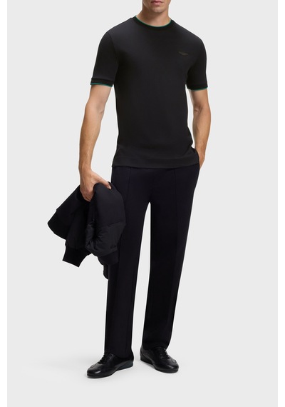Boss % 100 Pamuk Regular Fit Bisiklet Yaka T Shirt Erkek T Shirt 50575011 001 Siyah