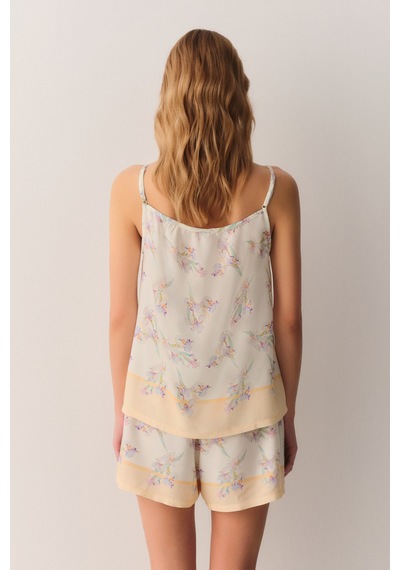 Suwen Aurel Atlet Şort Pijama Takımı Sh26507667338 Ekru