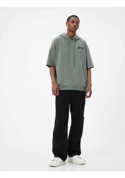 Koton Spor Oversize Kapşonlu Sweatshirt Slogan Baskılı Kısa Kollu Uzun Boy Haki 4sam70034nk Haki Koton Spor Oversize Kapşonlu Sweatshirt Slogan Baskılı Kısa Kollu Uzun Boy Haki 4sam70034nk Haki