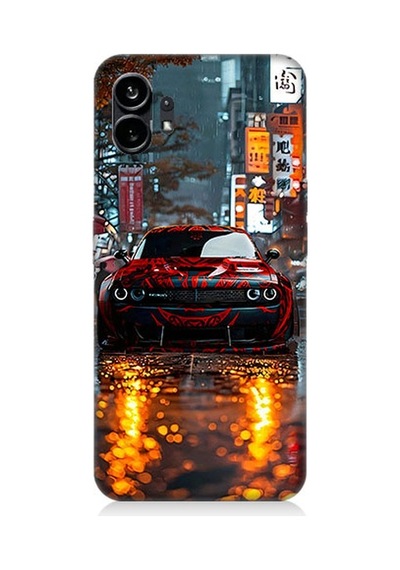 Nothing Phone 1 Gece Araba Desenli Silikon Kılıf