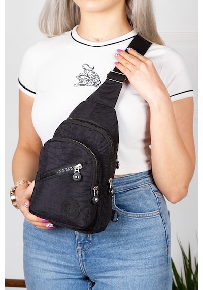 Yclshop Newish Polo Siyah Krinkıl Omuz Çanta