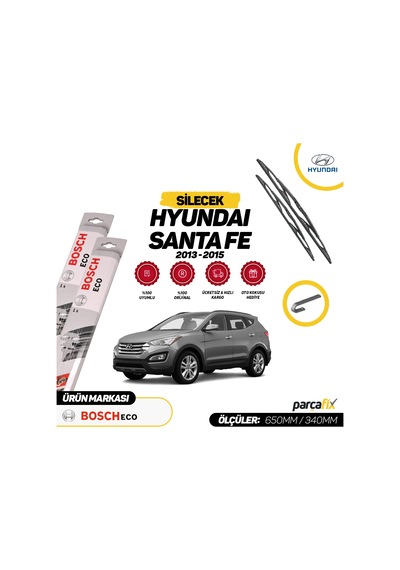 Hyundai Santa Fe Bosch Eco Silecek Takımı 2013-2015