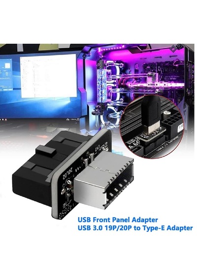 Lunatic 0952 Type-e To Usb 3.0 19 Pın Anakart Dişi Erkek Çevirici Dönüştürücü Adaptör