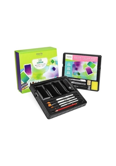 Sulu Boya Seti, Profesyonel 36 Sabit Pigment Boyama Kutusu, Yüksek Pigmentasyon, Sanatçılar, Öğrenciler, Yetişkinl Genel