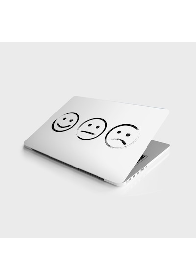 Laptop Sticker Bilgisayar Notebook Pc Kaplama Etiketi Smile Emoti