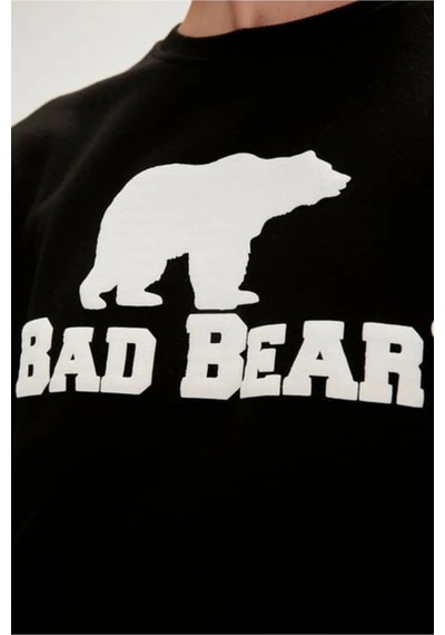 Bad Bear Logo Crewneck Erkek Sweat 22.02.12.007 Nıght Siyah