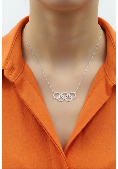 925 Ayar Gümüş Olimpiyat Kolye