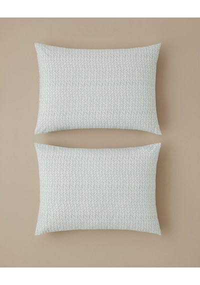 English Home Leafline Kolay Ütülenir 2'li Yastık Kılıfı 50x70 Cm Yeşil