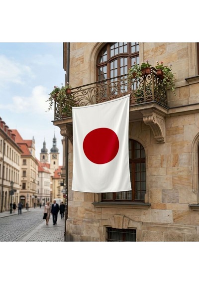 Japonya Bayrağı Premium Raşel Kumaş 150x225 Cm Diğer