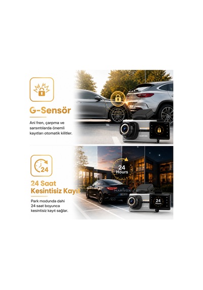 Bagajon 2k Pro Akıllı Araç Kamerası 4g Wifi Gps 24 Saat Kayıt, Çift Yönlü Sesli Görüşme, Gece Görüşü, G-sensör