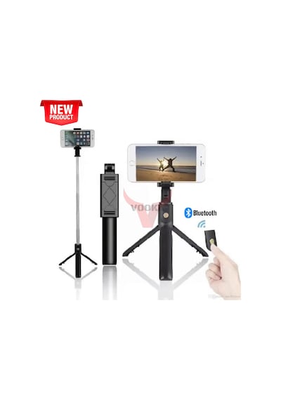 Bluetooth Kumandalı Selfie Çubuğu & Tripod 70 Cm