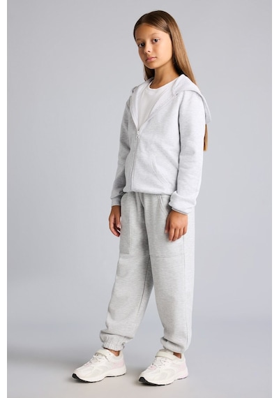 Defacto Beli Ve Paçası Lastikli Cepli Jogger Fit Eşofman Altı Kız Çocuk I3171a826augr421 Gri-gr421
