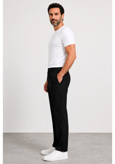 Bihan Store Erkek Yan Cep Esnek Keten Regular Fit Pantolon 2145-lacivert