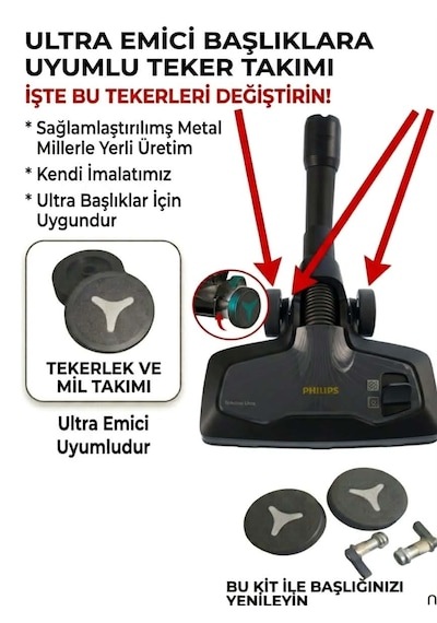 Philips Marathon Ultimate Triactive Ultra Emici Başlık Teker Takımı 1 Takım 2 Adet