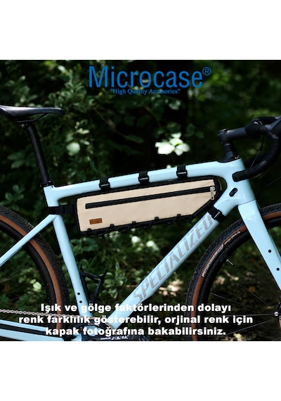 Microcase Bisiklet Kadro Arası Geniş Hacimli Fonksiyonel Bisiklet Çantası Al5611 Bej
