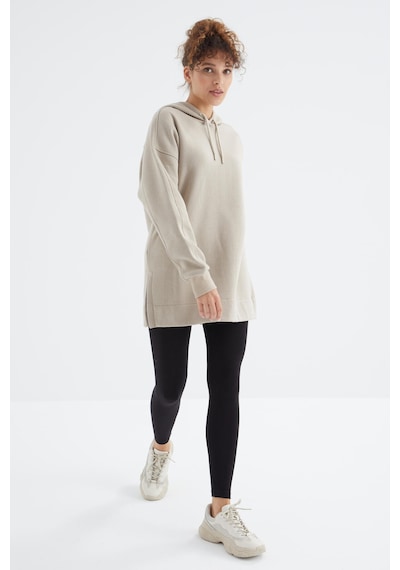 Tommy Life Koyu Bej Reglan Kol Basic Kapüşonlu Oversize Sweatshirt Tunik - 97242 Koyu Bej Tommy Life Koyu Bej Reglan Kol Basic Kapüşonlu Oversize Sweatshirt Tunik - 97242 Koyu Bej