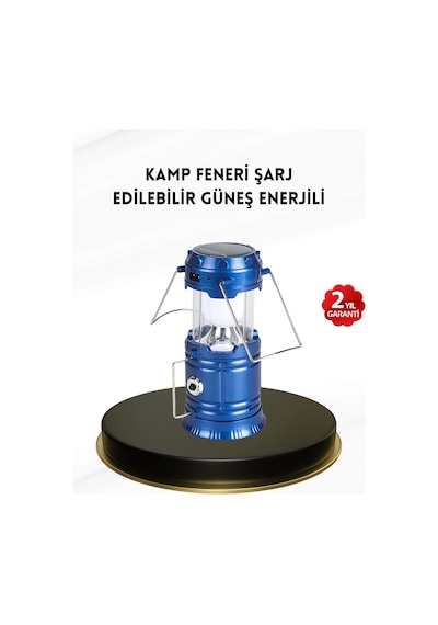 Mey İthalat Solar Kamp Lambası Kızak Sistemli Şarjlı Taşınabilir Doğa Yürüyüşü Işığı