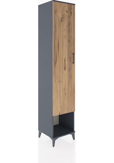 Hyperion Dolap 5 Raflı Tek Kapaklı 44x44x221 Antrasit-çam Antrasit