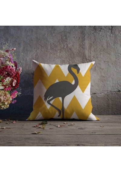 Flamingo Desenli Dekoratif Kırlent Kılıfı (473326006)