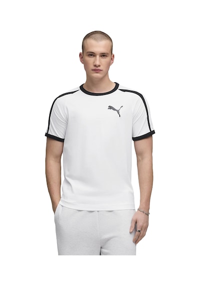 Puma T7 Ringer Erkek Beyaz Günlük Stil T-shirt 63524202 Beyaz