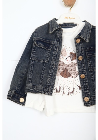 Xo Kids Kız Çocuk Etek Takmı 6-36 Ay 3190 Mavi