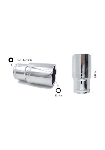 Ceta Form 32 mm 1/2” 6 Köşe Derin Lokma Anahtar C24-H32