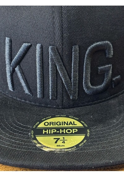 Hamze Kıng Nakışlı Siyah Hip Hop Snapback Rapper Basket Cap Şapka Siyah