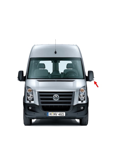 VW Crafter 06-16 Sol Dış Dikiz Ayna Camı Büyük Isıtmalı 2E0857587