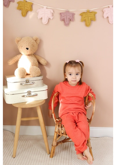 MiaBaby Kaşkorse Mevsimlik Pijama Takım Kiremit