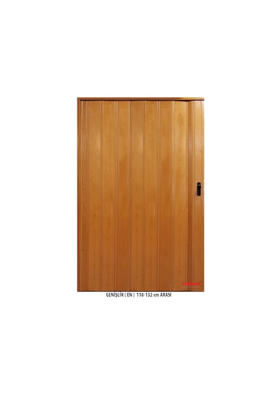 Penguen Akordiyon Kapı Meşe Camsız En 118-132 Cm Aras Boy 220 Cm