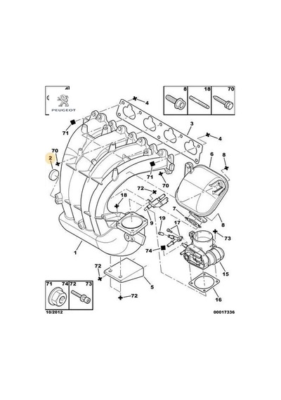 Manifolt Tapa Peugeot 0311.23