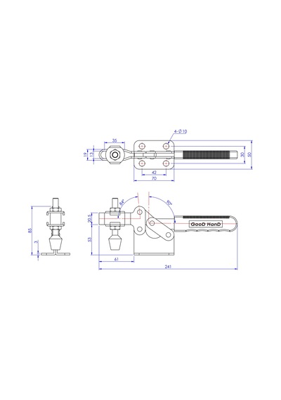 Goodhand Gh-200-w Geçişli Kelepçe 400 Kg Kapasiteli Dayanıklı K