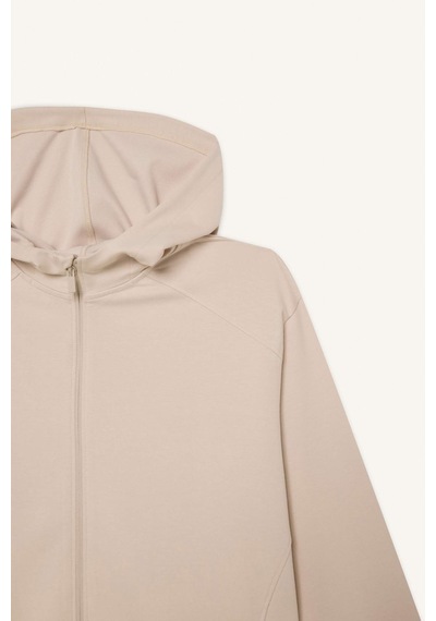 DeFactoFit Standart Fit Kapüşonlu Çift Cepli Sporcu Fermuarlı Sweatshirt D7121AX25SPBG700