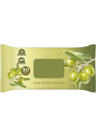 Sleepy Sensitive Zeytinyağlı Islak Havlu 90 Lı 7 Paket Tekli
