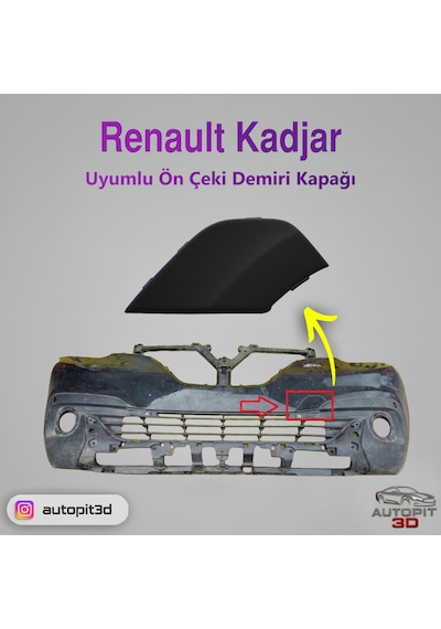 Renault Kadjar 2015 2019 Uyumlu Ön Çeki Demiri Kapağı