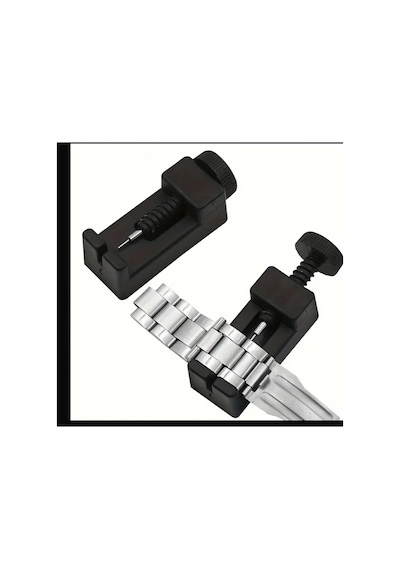 Jungxıan Mini Saat/bileklik Tamir Aracı Kompakt Saat Kayışı Ayarlayıcı Çelik Saat Bant Sökme Ve Kısaltma Aparatı Ev Kullanımı Ve Tüm Saat Modelleri İçin Siyah