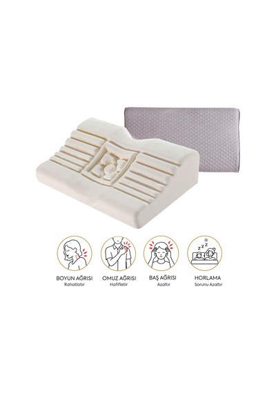 Homedius Visco Termoswitch Techno Boyun Destekli Premium Visco Yastık 54x30 Cm Beyaz