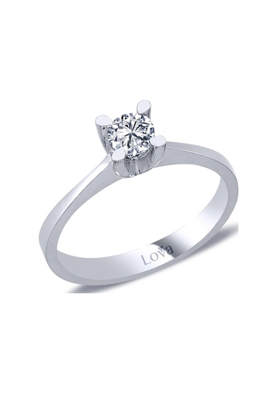 Lova E Renk 0,28 Karat Pırlanta Tektaş Yüzük - 1070126