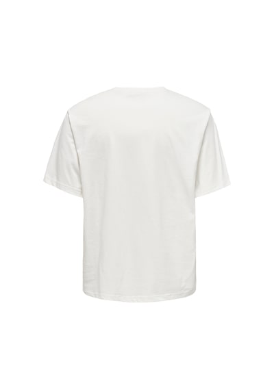 Only & Sons Erkek Onscurated Bisiklet Yaka %100 Pamuk T-shirt 22030925 Ekru Ekru