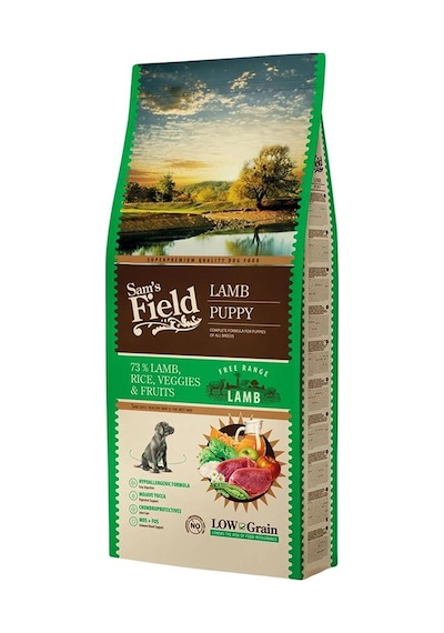 Sam's Field Puppy Hypo Allergenic Kuzu Etli Düşük Tahıllı Yavru Köpek Maması 13 KG