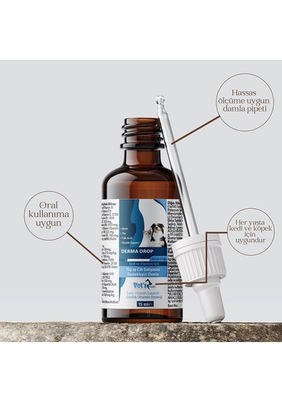 Vet's Health Derma Droptüy ve Cilt Gelişimini Damla 15 ML
