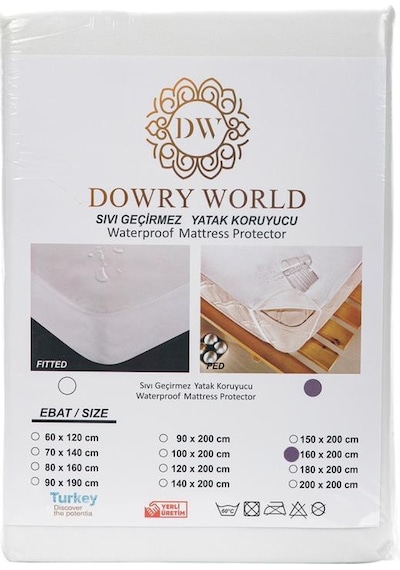 Micro Sıvı Geçirmez Ped 160x200 Cm Çift Kişilik Alez Beyaz