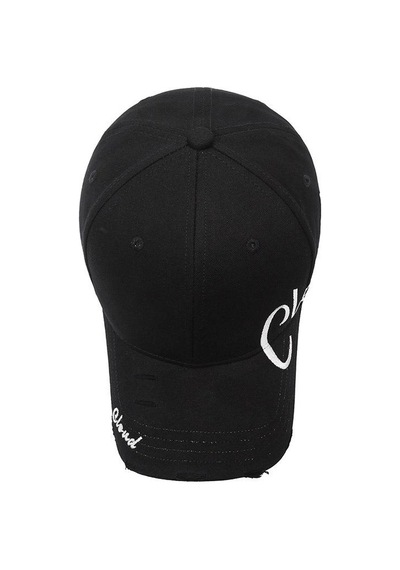 Valkyrie Unisex Eskitme Detaylı Şapka Yazı Nakışlı Ayarlanabilir Beyzbol Şapkası Siyah