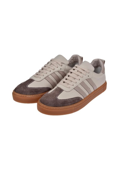 Floor Hakiki Deri Kadın Spor Ayakkabı Sneaker Mak-3020 Vizon Vizon